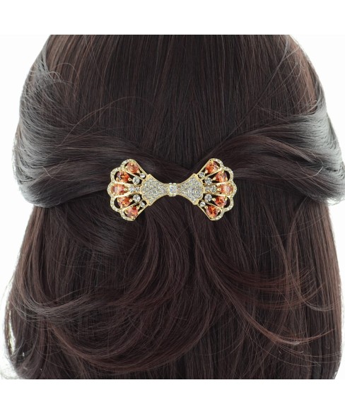 Luxurious Cubiczirconia Butterfly Barrette