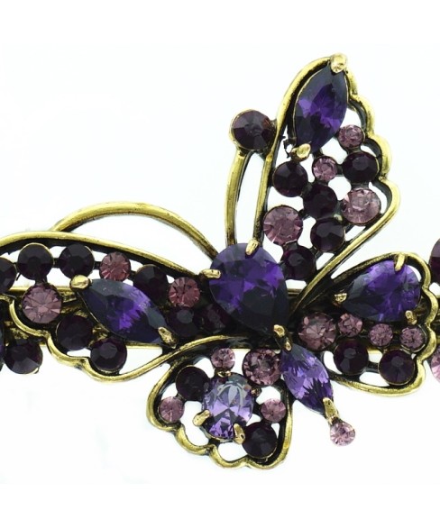 Luxurious Cubiczirconia Butterfly Barrette