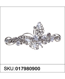 Luxurious Cubiczirconia Butterfly Barrette