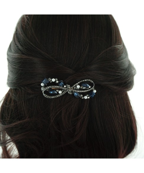 Crsytal Ribbon Barrette (France Clip)