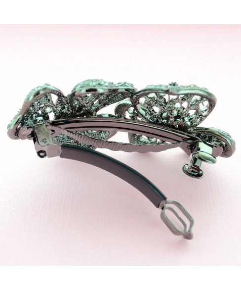 Swarovski Crystal Cutout Flower Barrette