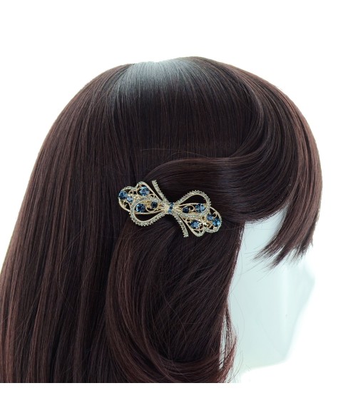 Australian Crystal Embellished Bow Barrette