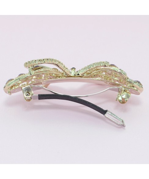 Australian Crystal Embellished Bow Barrette