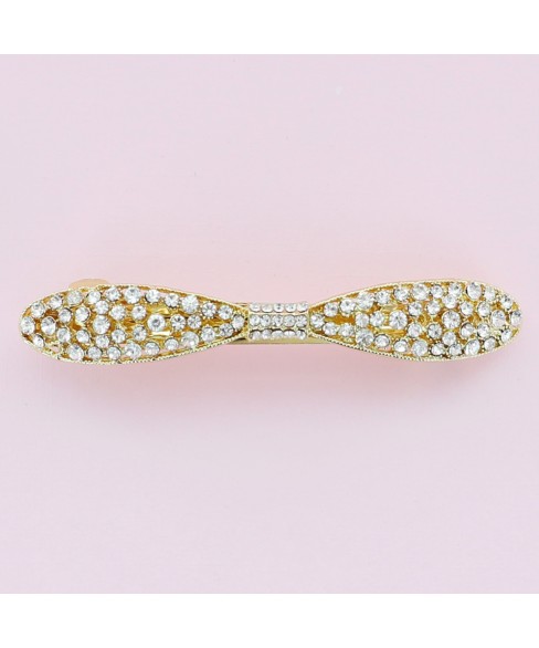 Crystal Rhinestone Bow Barrette/Hair Clip