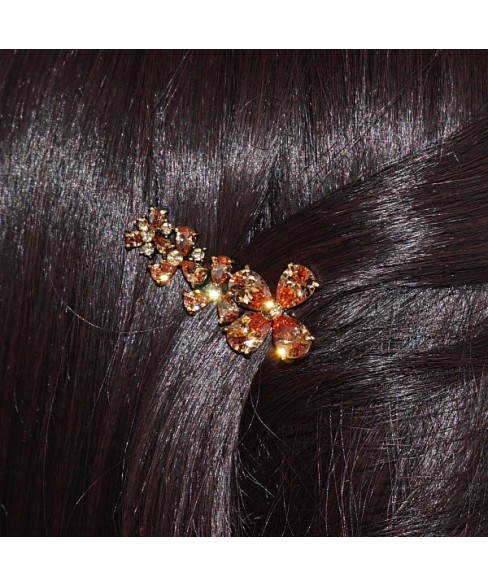 Luxurious Cubiczirconia Flower Barrette