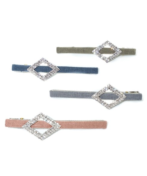 Crystal Cutout Diamond Alligator Clip