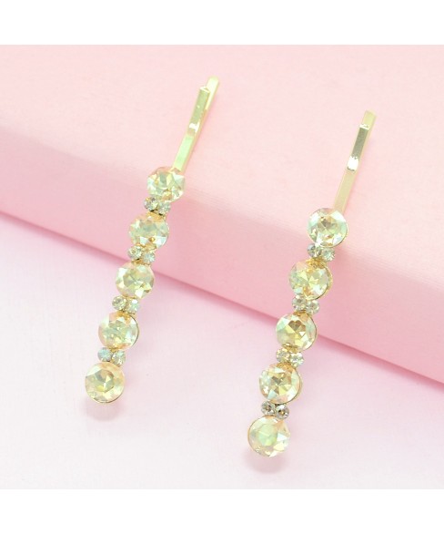 2-Pack Dazzling Row Crystal Barrettes