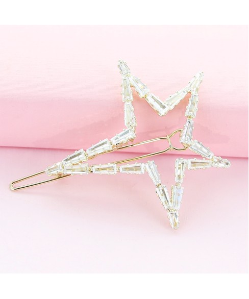 Cubiczirconia Rhinestone Bridal Star Barrette