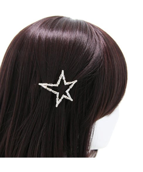 Cubiczirconia Rhinestone Bridal Star Barrette