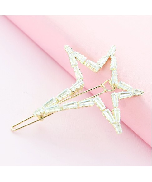 Cubiczirconia Rhinestone Bridal Star Barrette