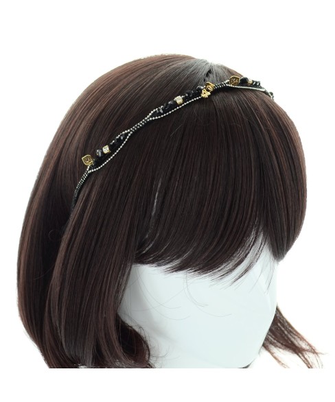 Hand Wrap Crystal-Embellished Headband