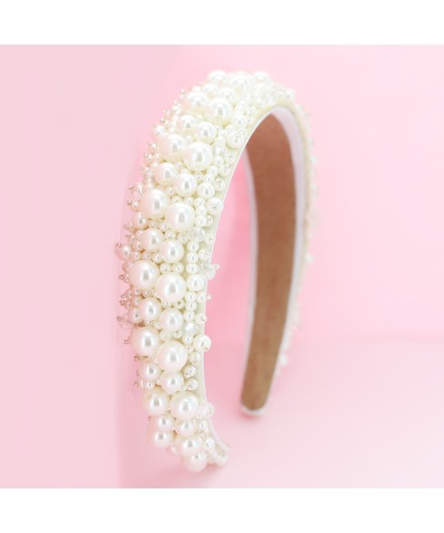 Imitation Pearl Velvet Headband