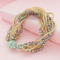 Crystal ball & Crystal Beaded Bracelets