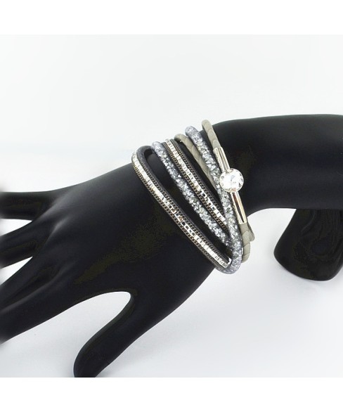 Sparkling Crystal Double Wrap Bracelet