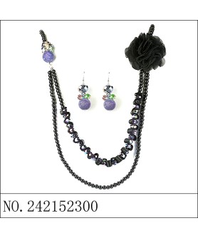 Necklace& Earr Set Blue