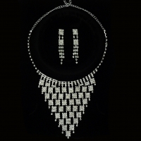 Rhinestone Evening Necklace Set