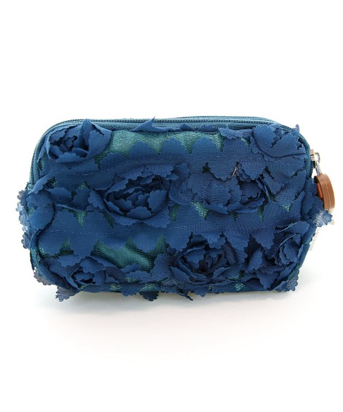 Floral Triple Compartment Wristlet Change Purse