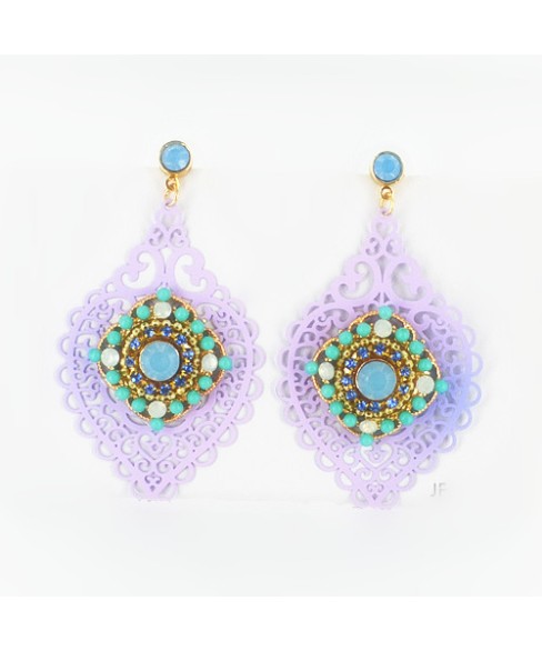 Earrings Purple