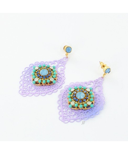 Earrings Purple