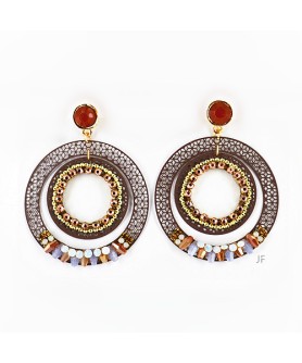 Earrings Brown