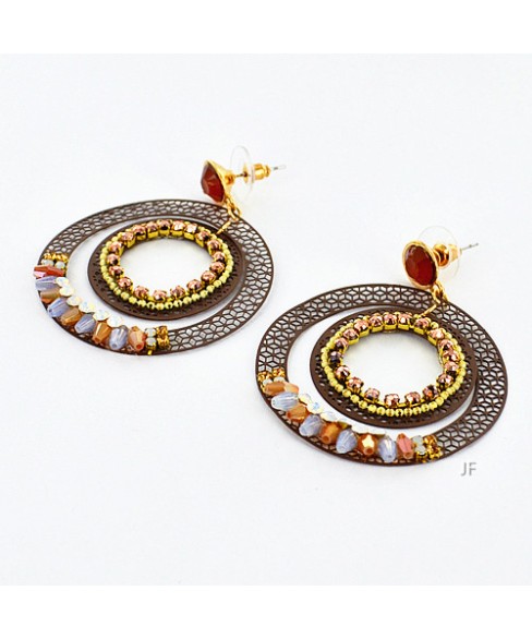 Earrings Brown