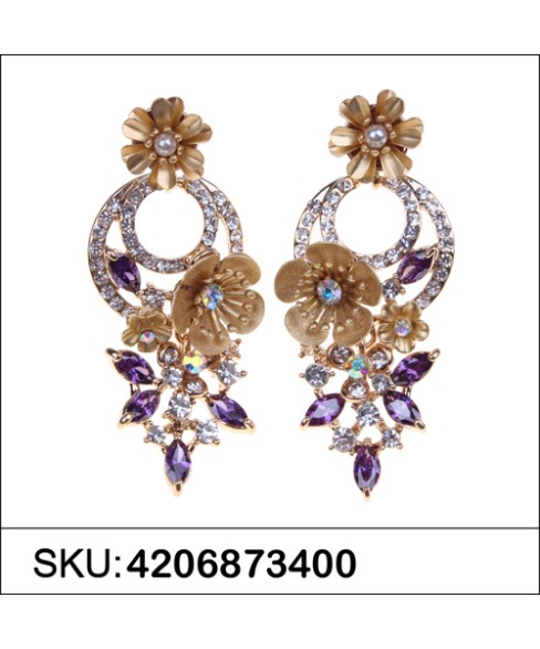 Earrings Purple