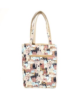 Reversible Nylon Shopping Tote Bag