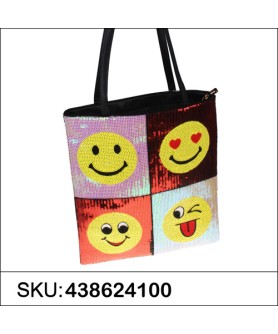 Happy Face Sequin Tote