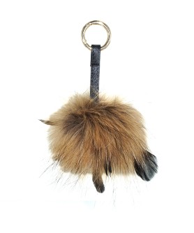 Genuine Fur Pompom Bag Charm