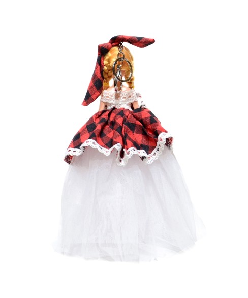 Pretty Doll In Victorian Style Dress Key Chain