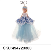 Pretty Doll In Victorian Style Dress Key Chain