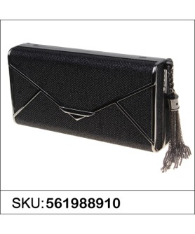 Glitter Pull Tassel Open Box Clutch