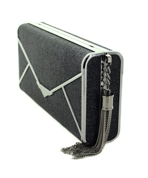 Glitter Pull Tassel Open Box Clutch