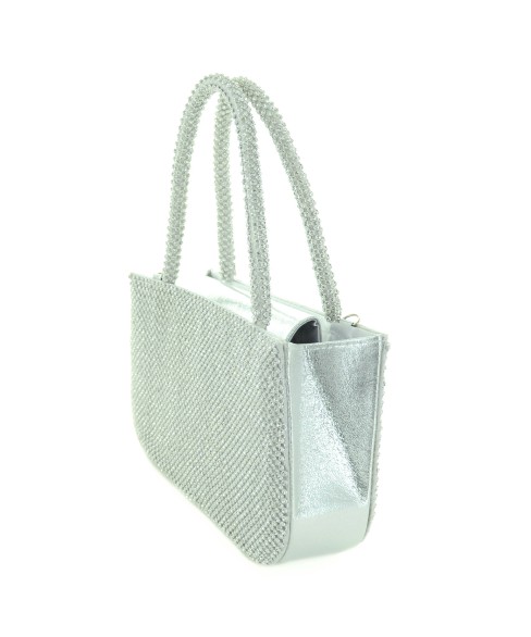 Sparkling Crystla Mesh Clutch