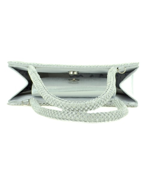 Sparkling Crystla Mesh Clutch