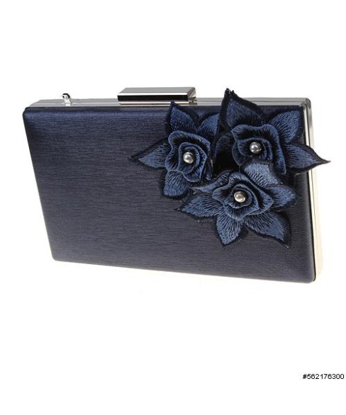 Elegant Flower-embellished Clutch