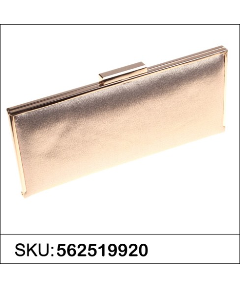 Metallic Rectangle Frame Clutch